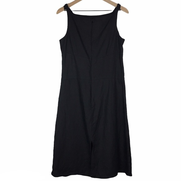 GAP 100% Linen Vintage Sun Dress Y2K Sleeveless Thin Straps Natural Fibers 10 - Picture 4 of 12